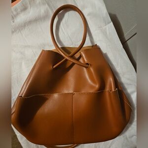 Leather backpack purse